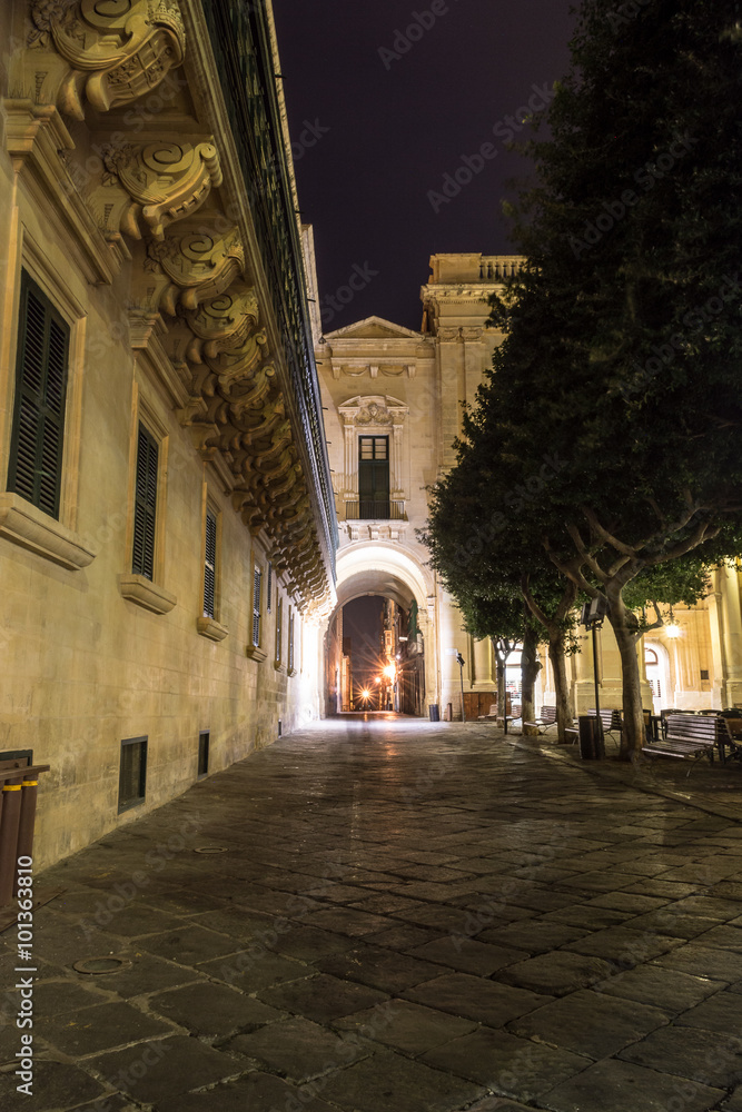 Arch on Old Theatre Street, Palace of the Grand Master Valletta