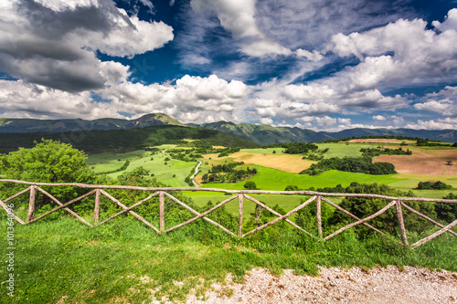 Beautiful mountain view in Umbria, Italy