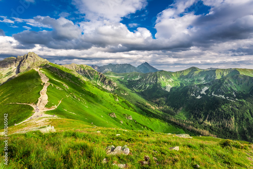 Tatra Mountains peaks in sunny day