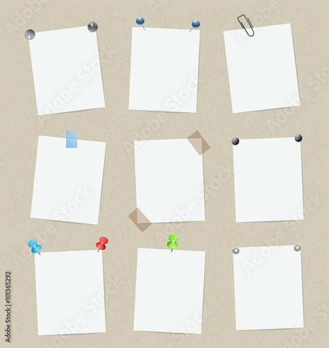 blank set of stickers with pins. vector design template