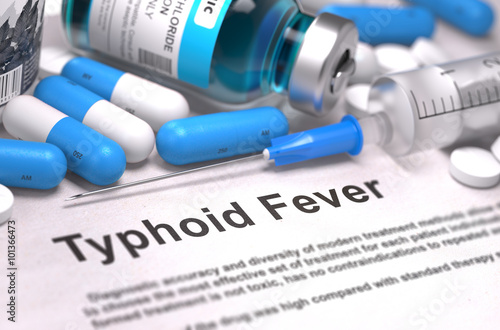 Diagnosis - Typhoid Fever. Medical Concept. 3D Render. photo