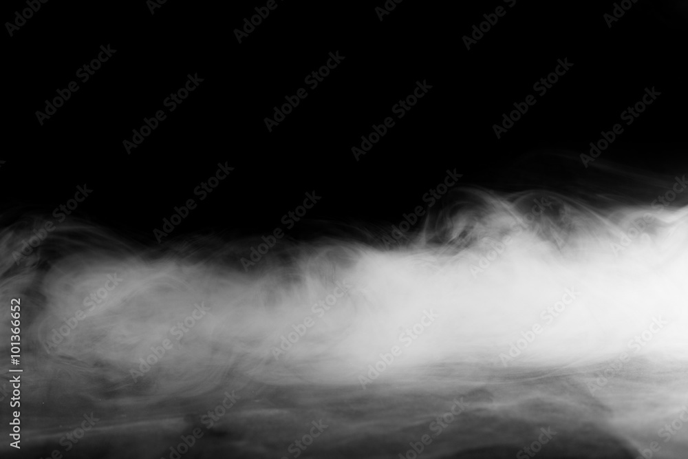 Abstract fog or smoke move on black color background - obrazy, fototapety, plakaty 