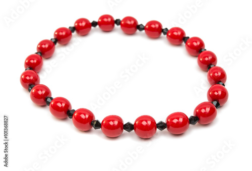 red beads isolated