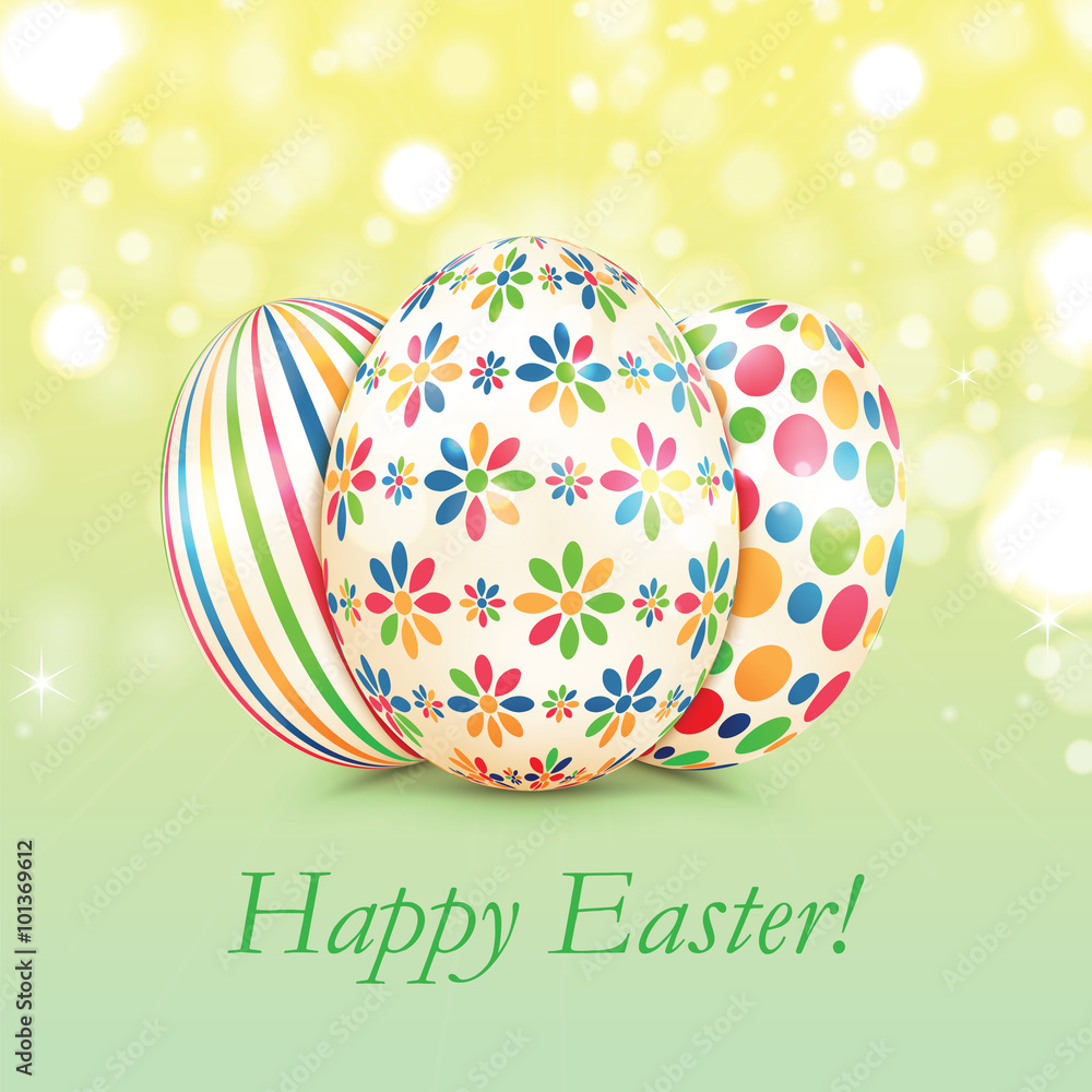 Background with colorful Easter eggs Background with colorful Easter eggs