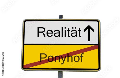 schild ponyhof realität