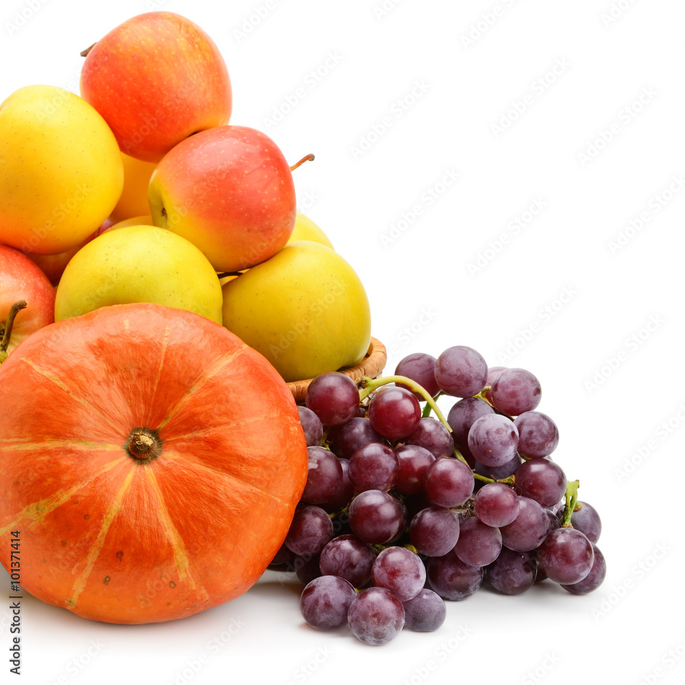 fruit and berries isolated on a white background fruit and berries isolated on a white background