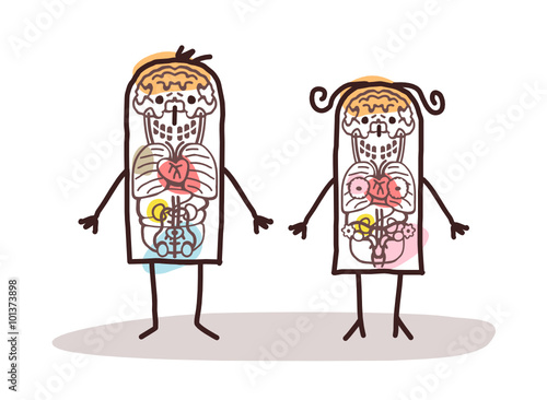 cartoon couple anatomy