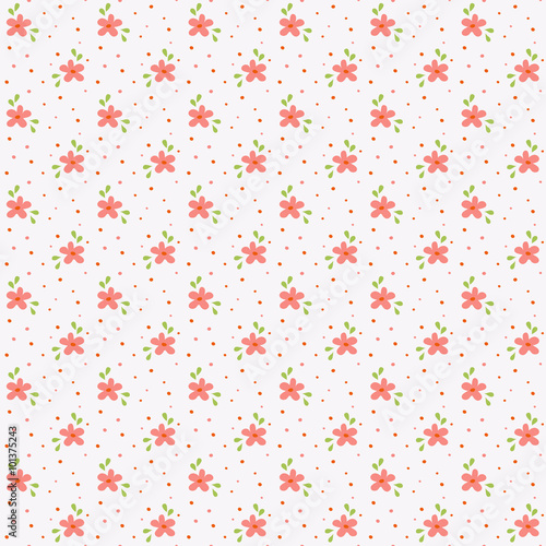 Floral pattern. Vector seamless background.