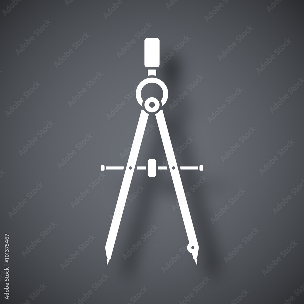 Obraz na plátně Vector compass tool icon