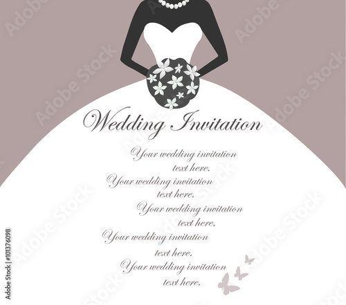 Cute wedding invitation