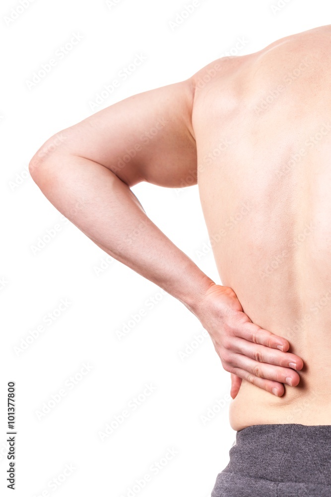 Close-up of back pain Close-up of back pain