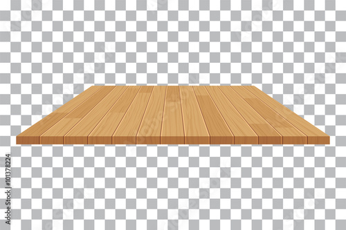 vector wood table top on isolated background