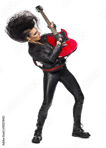 Rock musician isolated