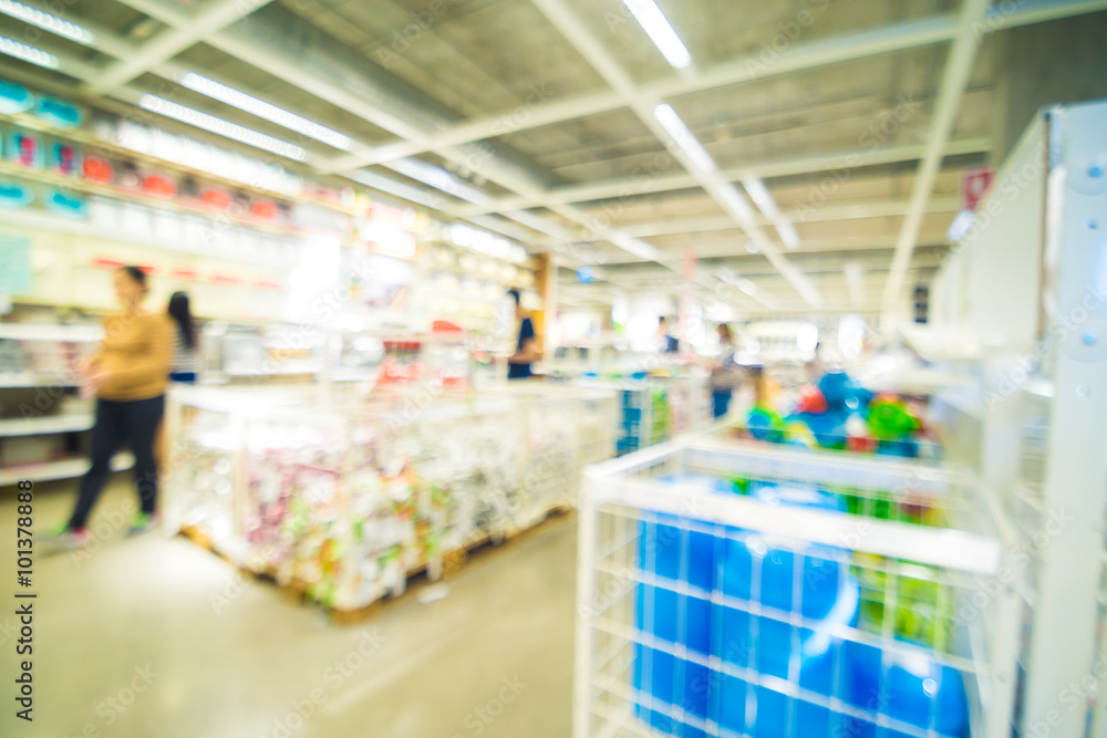 Shopping mall abstract defocused blurred background