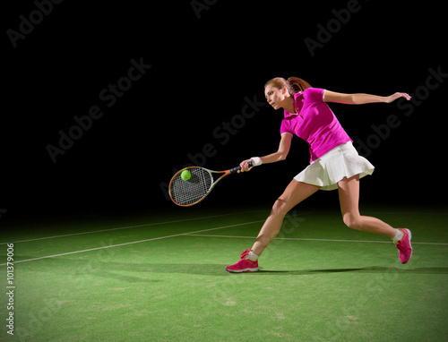 Young woman tennis player