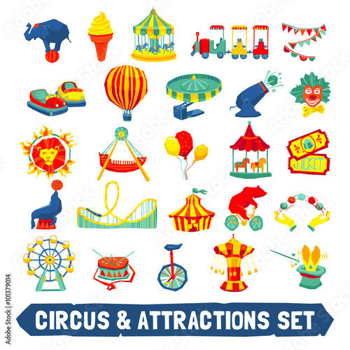 Circus Icons Set