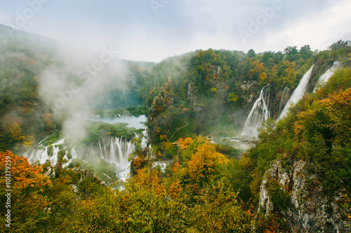 Greatest waterfalls in Plitvice National Park, Croatia UNESCO world heritage site