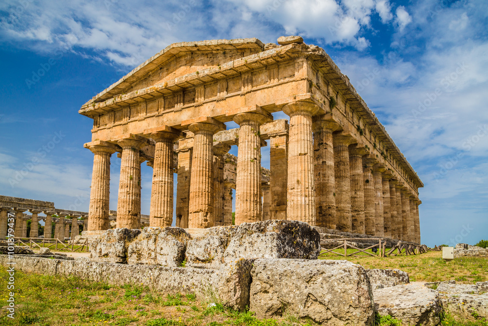 Temples of Paestum Archaeological Site, Salerno, Campania, Italy Temples of Paestum Archaeological Site, Salerno, Campania, Italy