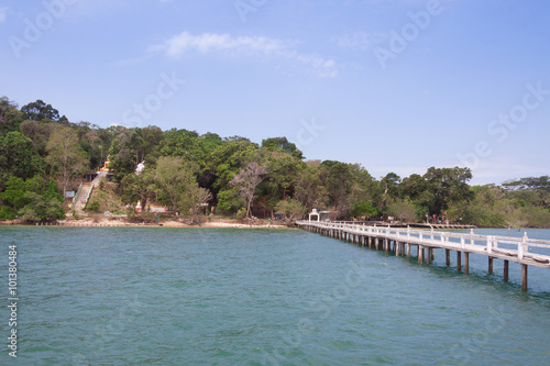 The Bridge in sea at Payam Island