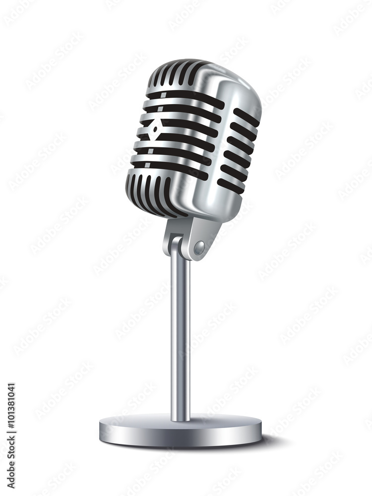 Fototapeta premium Vintage Microphone Isolated
