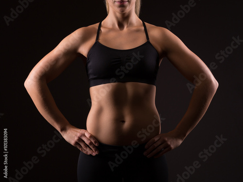 Sporty female upper body