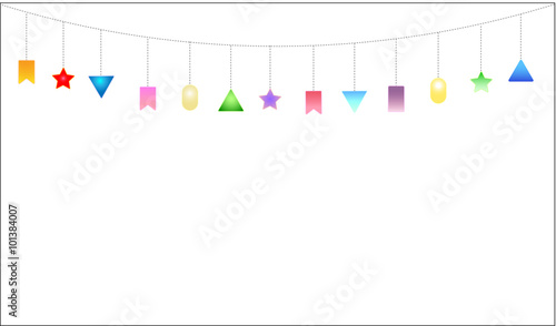 Colored decorative garland