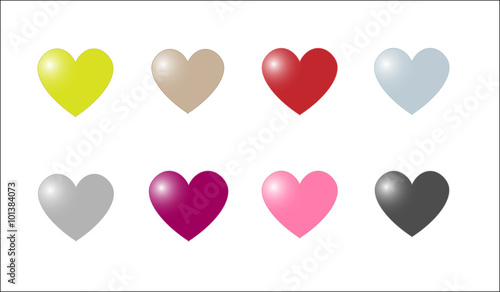 Set of hearts