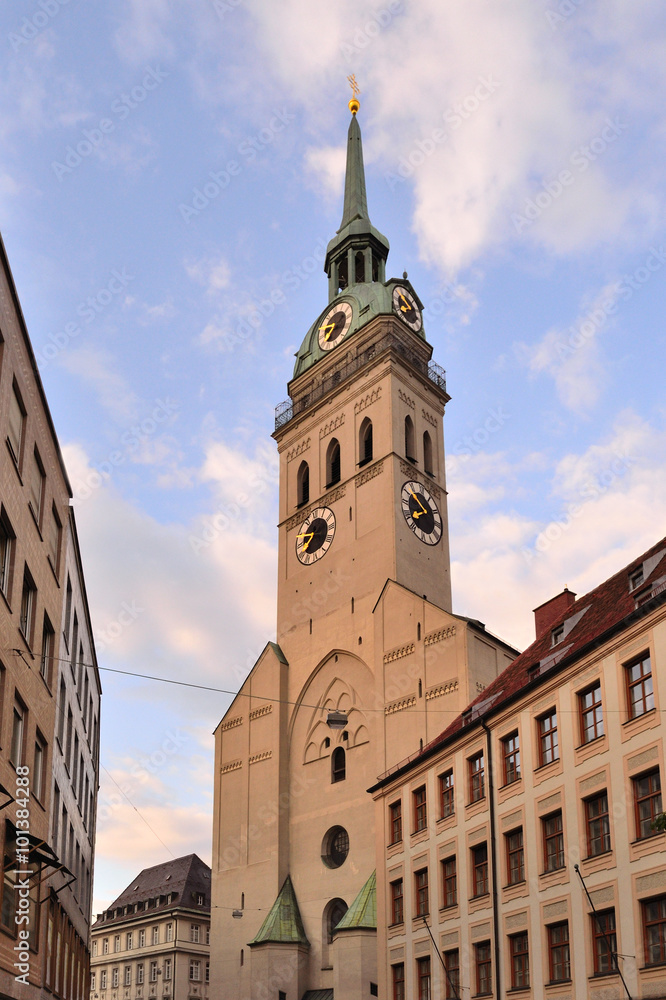 Munich, Germany. Church of St. Peter