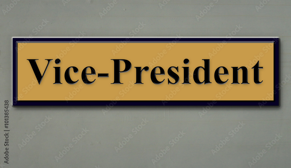 Gold wall sign: Vice-President Gold wall sign: Vice-President