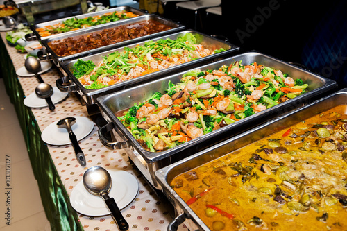 Thailand food buffet.