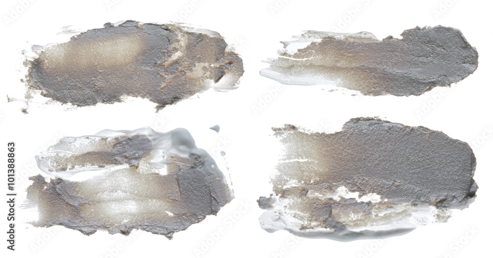 Fototapeta premium collection of abstract acrylic brush strokes blots