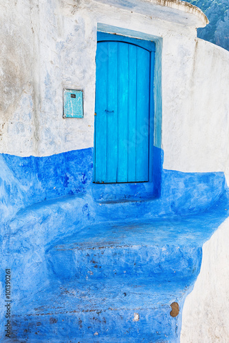 Blue and white entrance, ty...