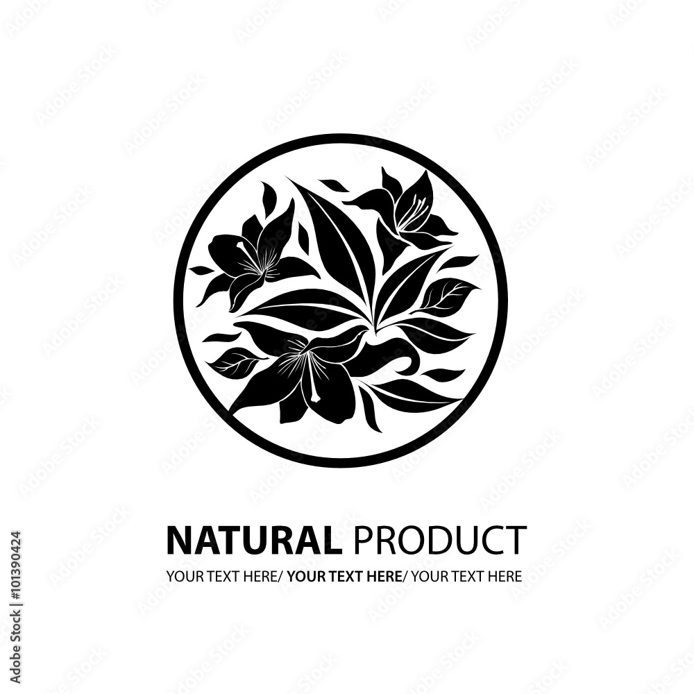 Vector design elements for organic natural logo - flowers and leafs design Vector design elements for organic natural logo - flowers and leafs design