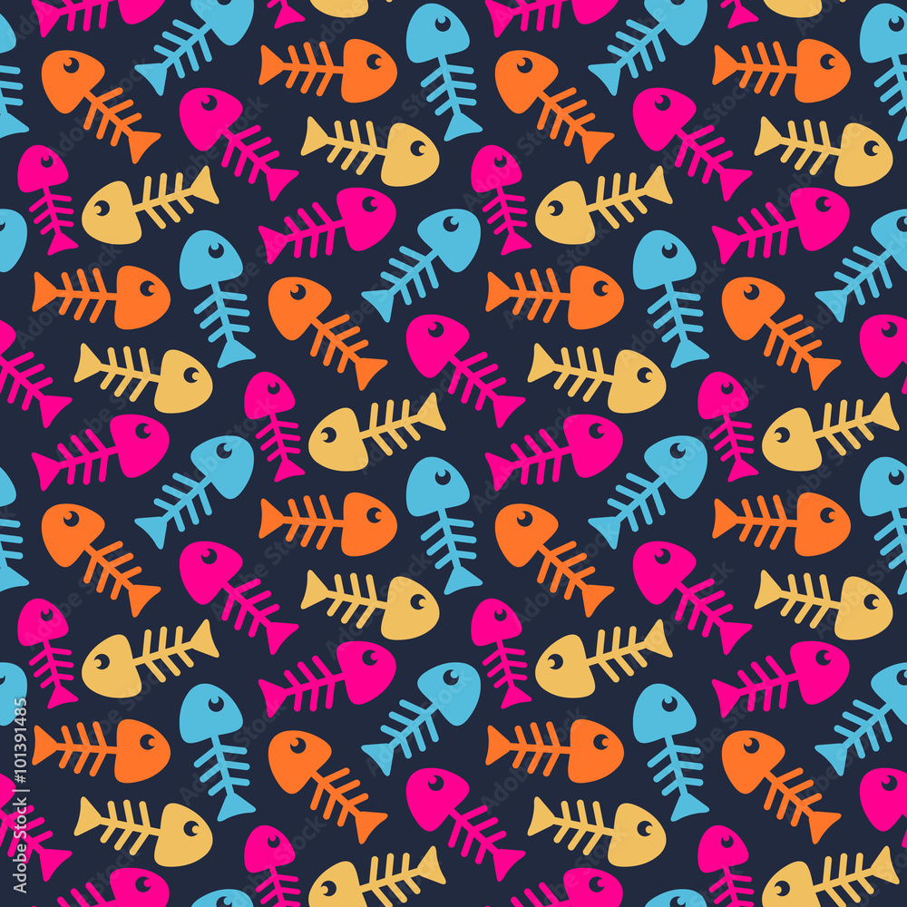 Bright fish bones pattern Bright fish bones pattern