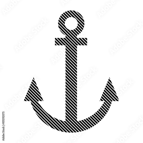 Anchor sign on white.