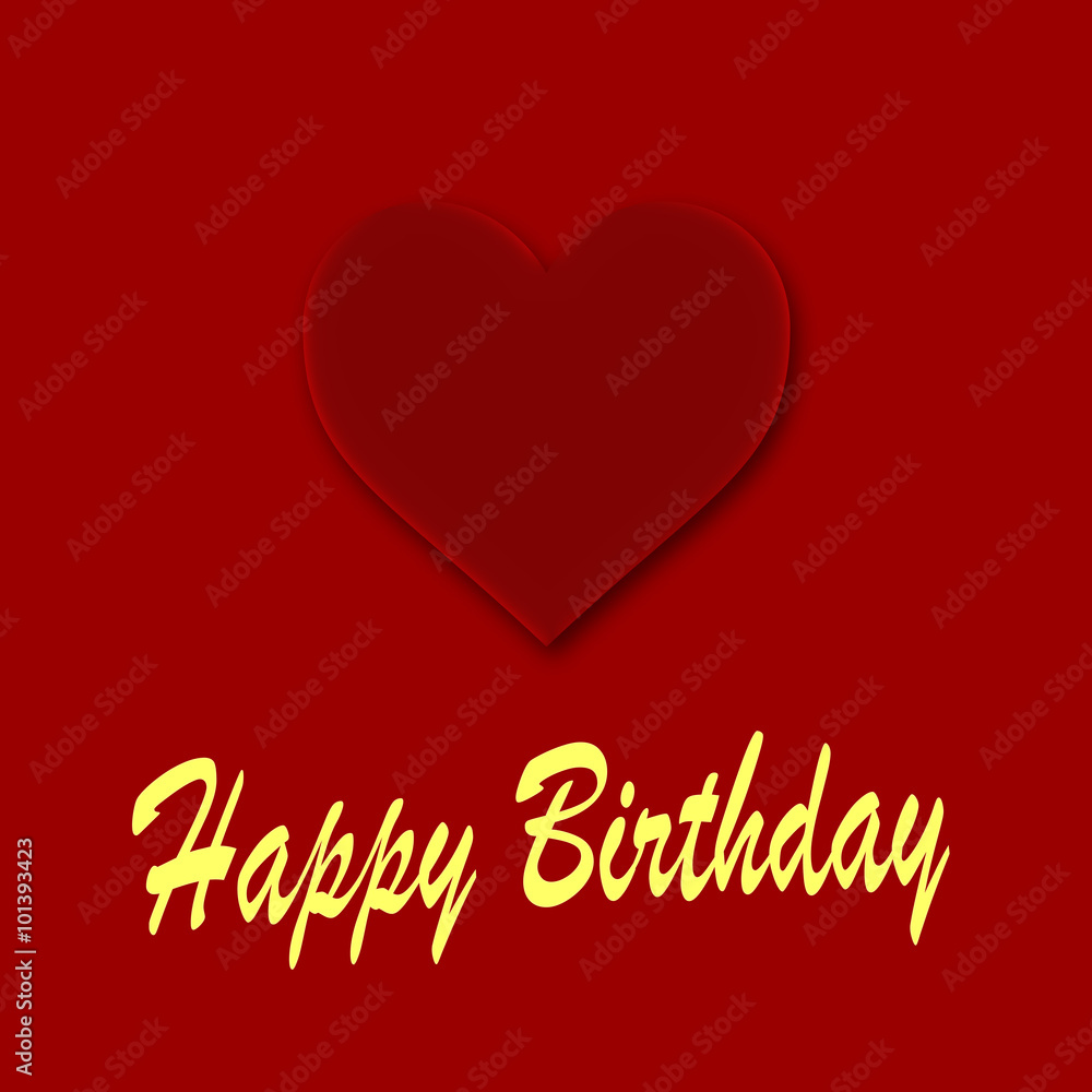 Birthday greeting card with message