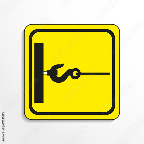 Symbol. Towing cargo. Vector icon.