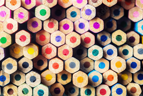 Pile of multicolored pencils