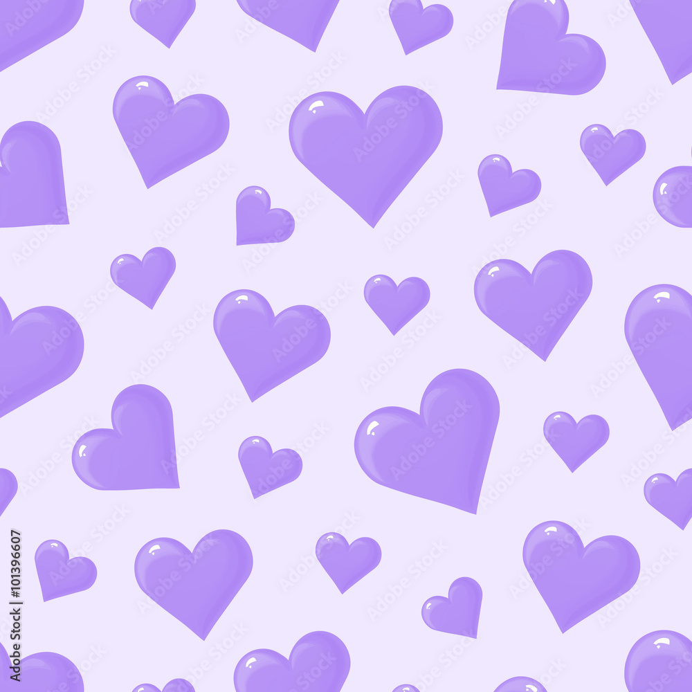 Seamless pattern with hearts