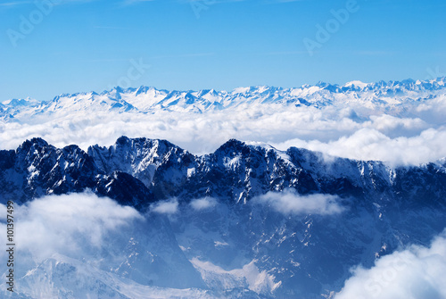 Great view of the alps from a small airplane © pic3d