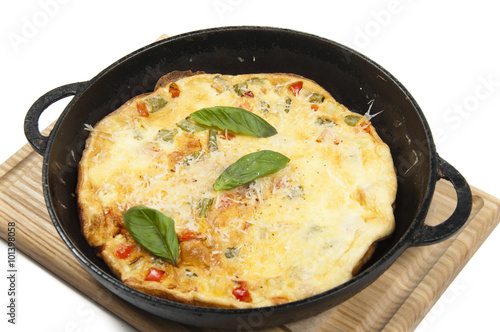 Fritata with vegetables and parmesan