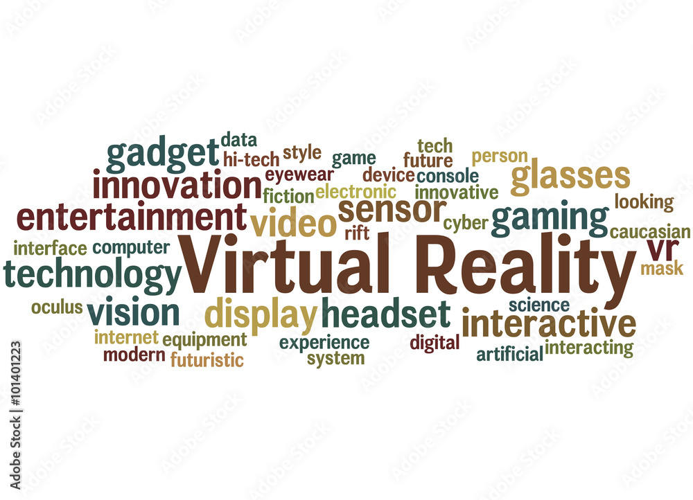 Obraz premium Virtual Reality, word cloud concept 7
