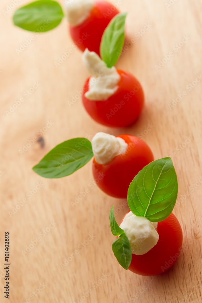 Cherry tomatoes with soft cheese Cherry tomatoes with soft cheese