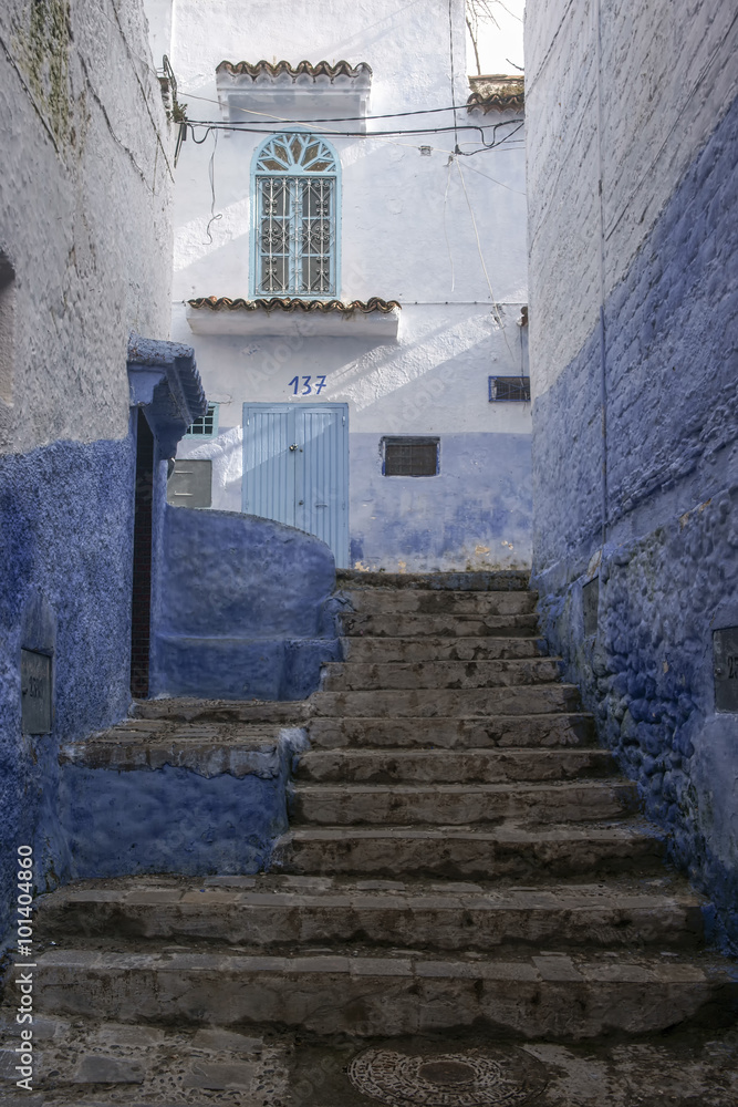 calles del municipio de Chaouen en Marruecos calles del municipio de Chaouen en Marruecos