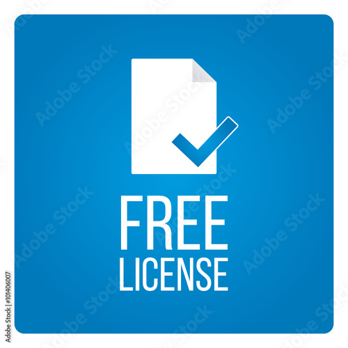 Free license vector over blue color background