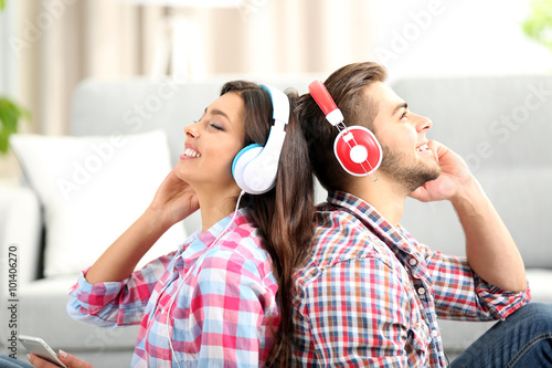 Happy young couple enjoying...