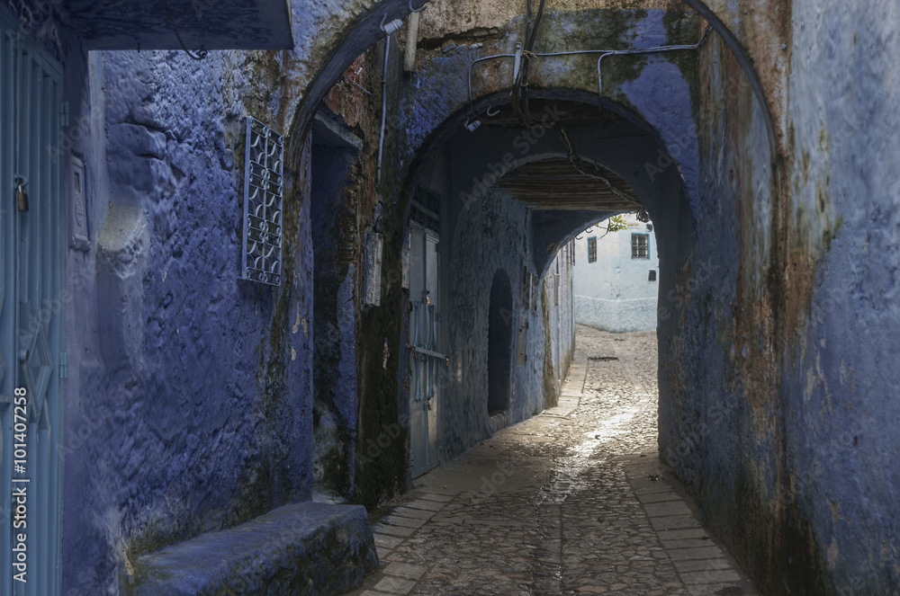 Naklejka premium pueblos turísticos de Marruecos, Chaouen