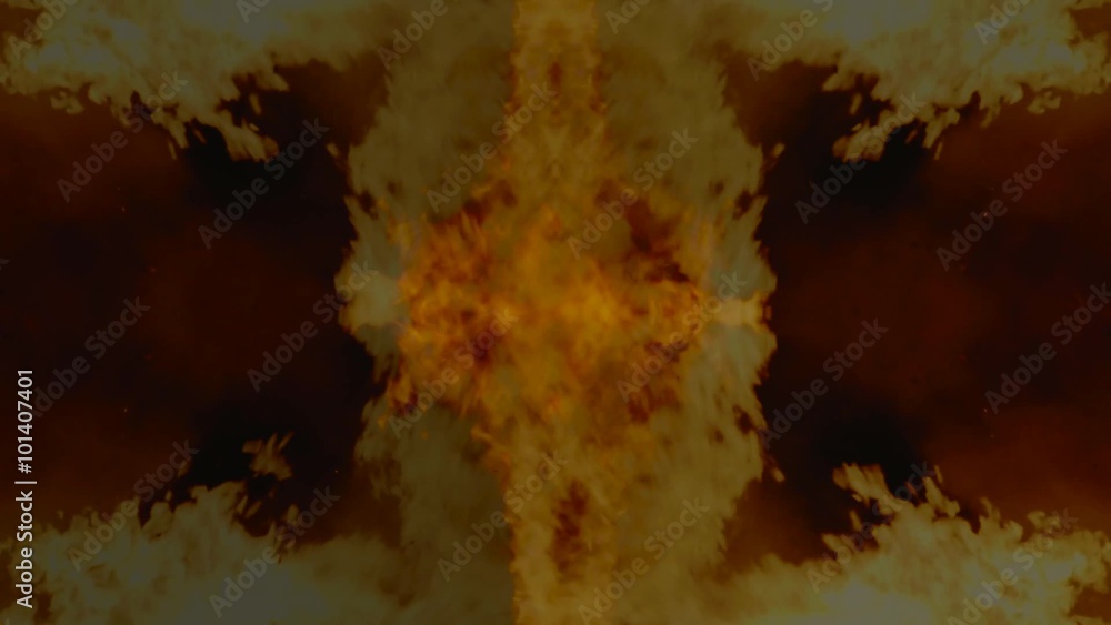Reflected fire and flames backround Reflected fire and flames backround