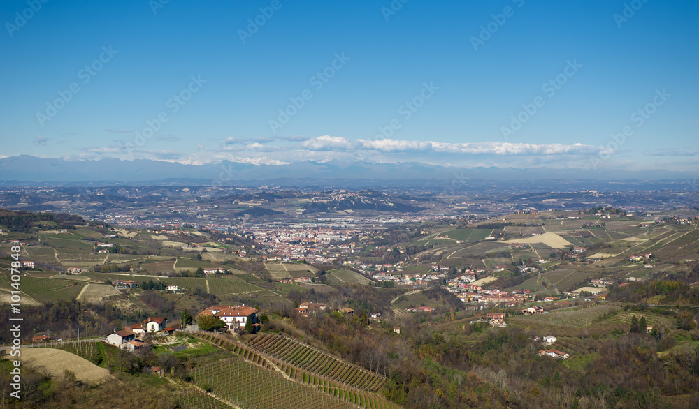 Panorama autunnale delle Langhe - Piemonte