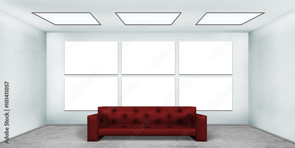 Fotografie Blank six poster in loft room
